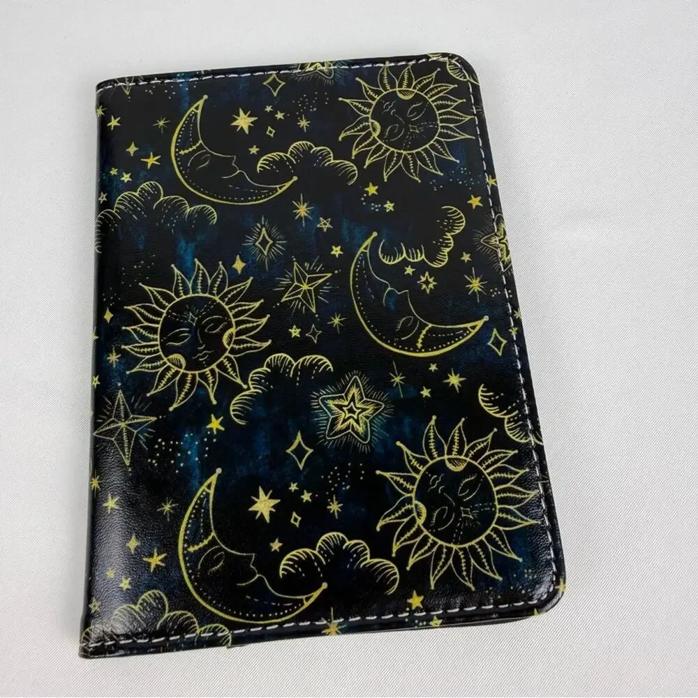 NWOT Navy and Gold Celestial Women's Passport Holder Wallet - Picture 5 of 8